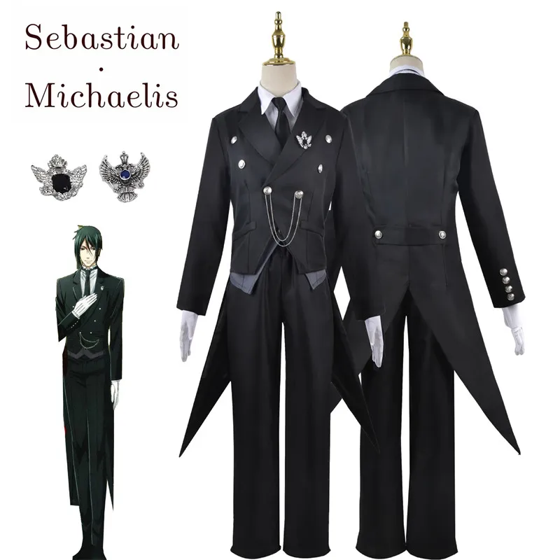 Anime Cosplay Japanese - Black Butler Sebastian Michaelis Cosplay Sebas