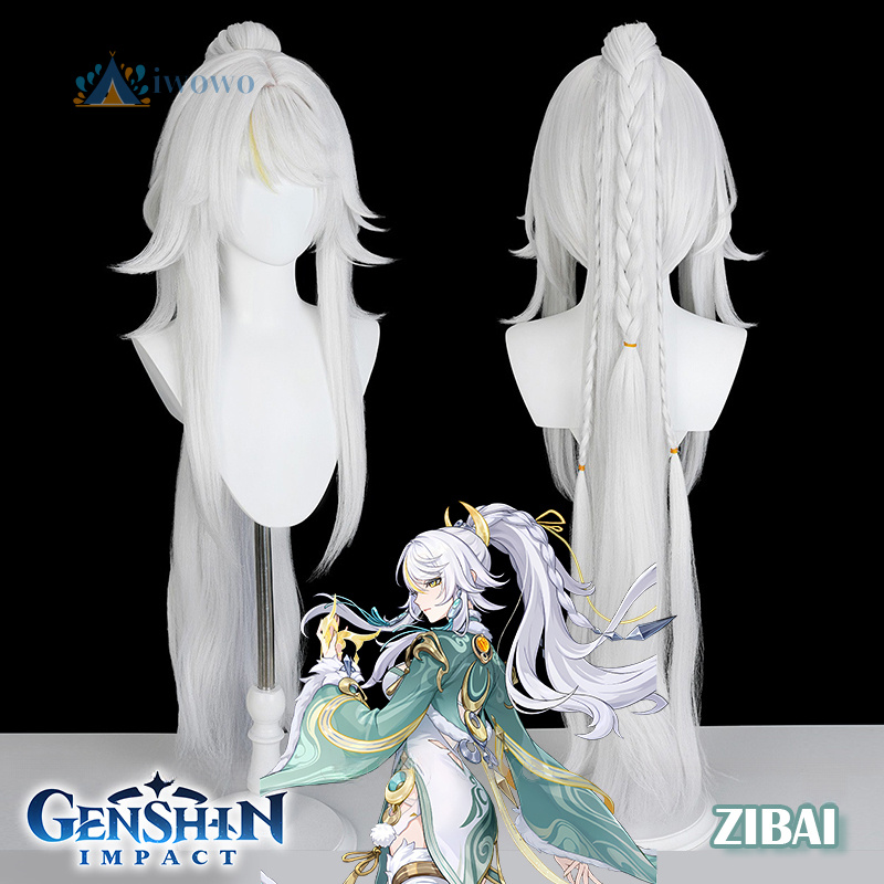 Anime Cosplay Girls - Wig Cosplay Zibai Genshin Impact Liyue