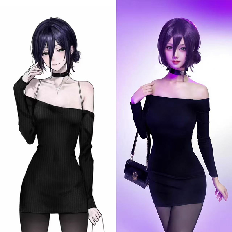 Anime Cosplay Black Girl - Kostum Cosplay Anime Chainsaw Man Reze