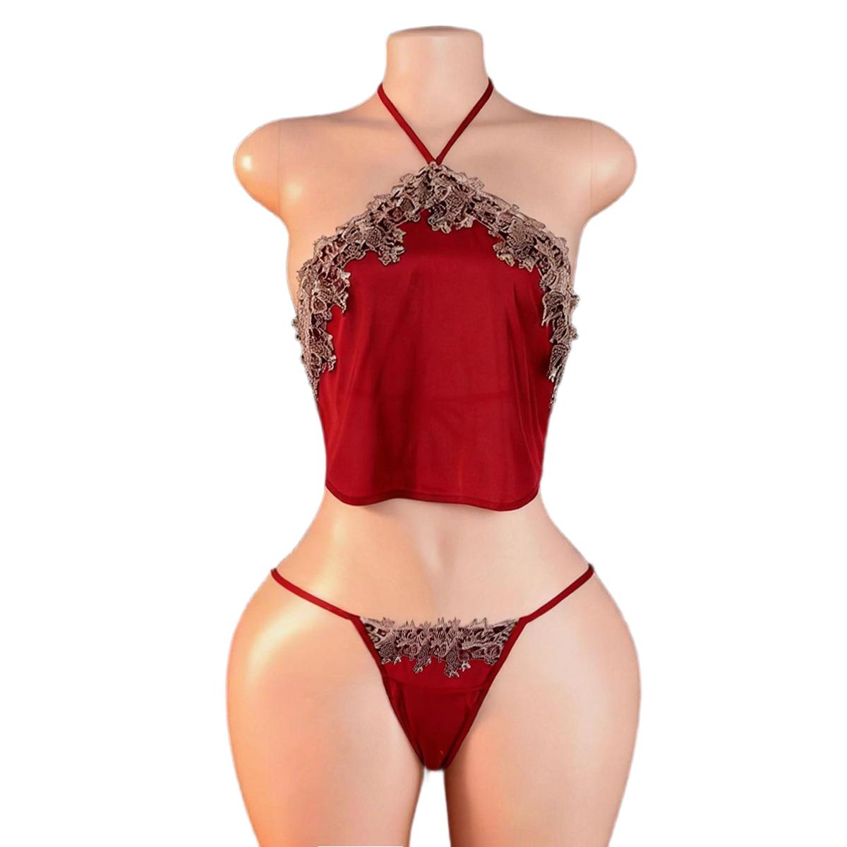 Anime Cosplay Red - Court Red Bellyband dengan Panty Sling