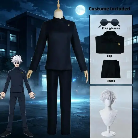 Jujutsu Kaisen Uniform - Kostum cosplay Gojo Satoru anime, seragam