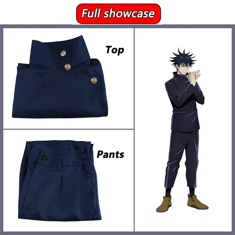 Jujutsu Kaisen Uniform - Wig Kostum Cosplay Fushiguro Megumi Anime