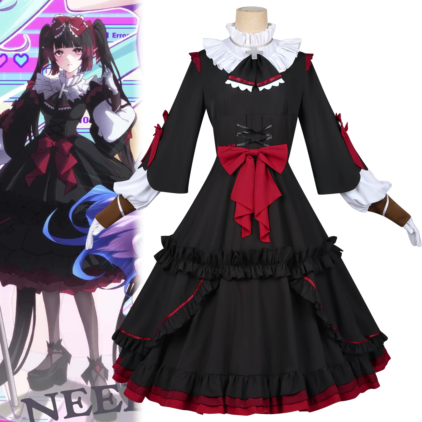Anime Cosplay Black Girl - Kostum Cosplay Anime Needy Girl Overdose