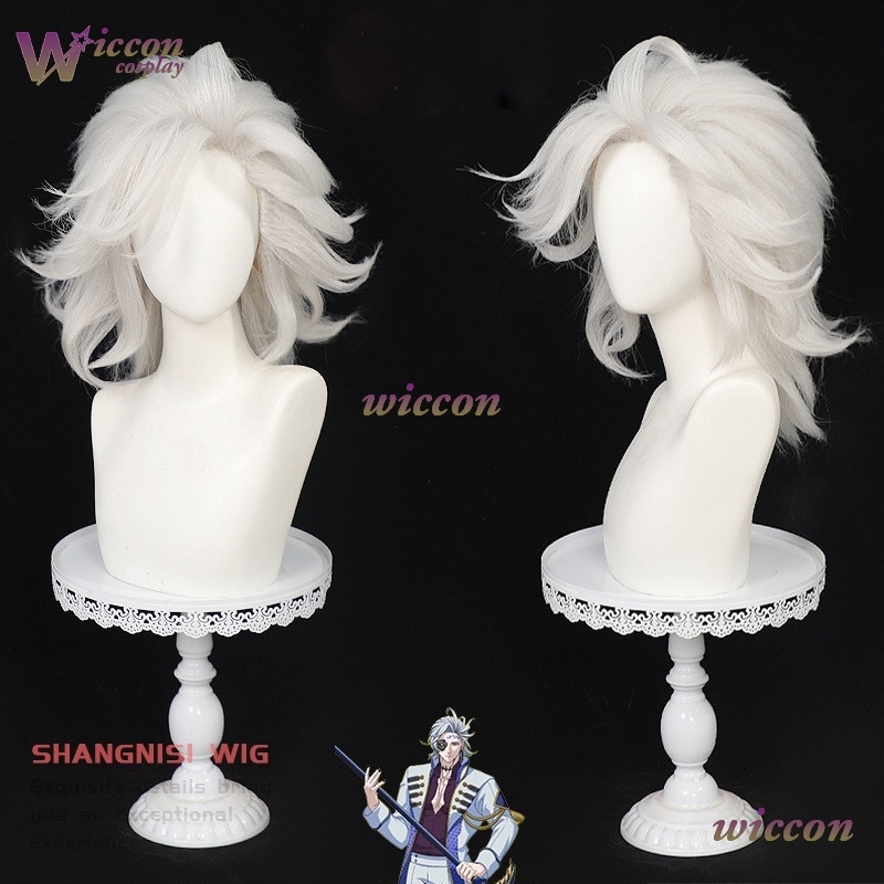 CosrR Wig Cosplay Anime Record - Cosplay Anime White Hair ulasan dan harga