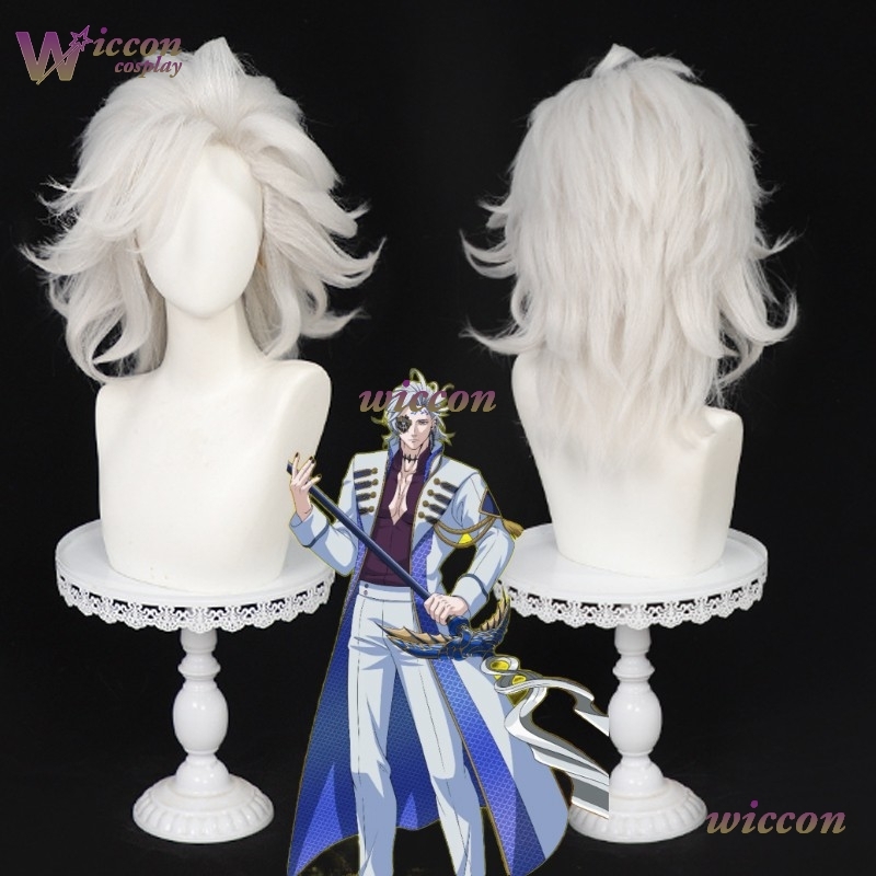 CosrR Wig Cosplay Anime Record - Cosplay Anime White Hair ulasan dan harga