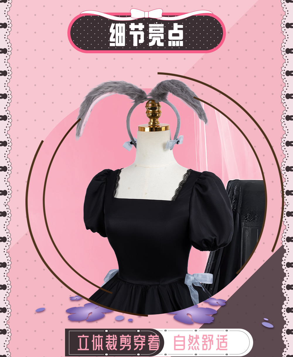 Kostum Cosplay Gadis Kelinci G - Anime Cosplay Black Girl ulasan dan harga