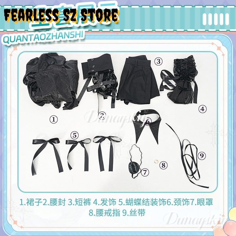 Gaun Gotik Anak Perempuan Karn - Anime Cosplay Black Girl ulasan dan harga