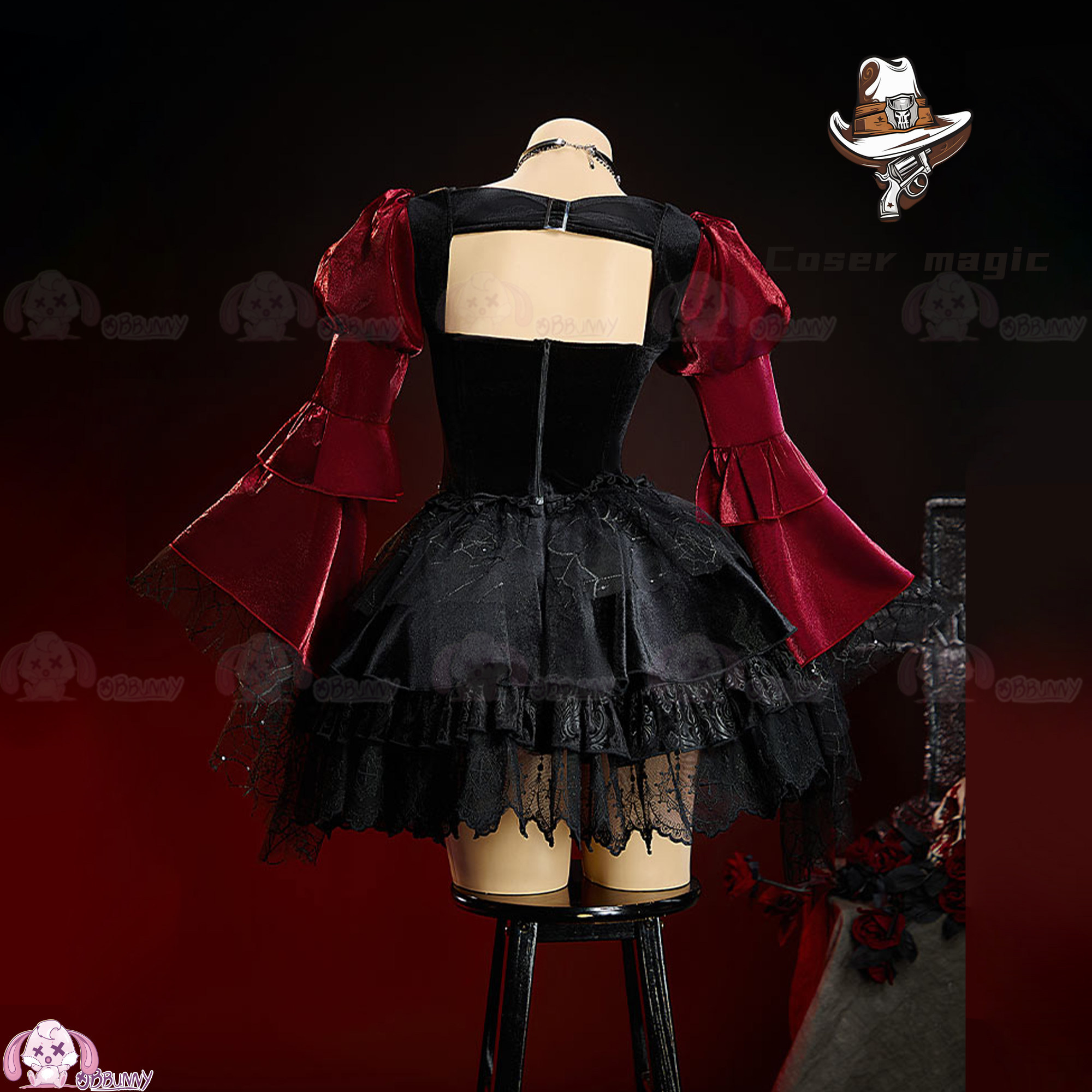 Gaun Lolita Gelap Gotik Dongen - Anime Cosplay Girls ulasan dan harga