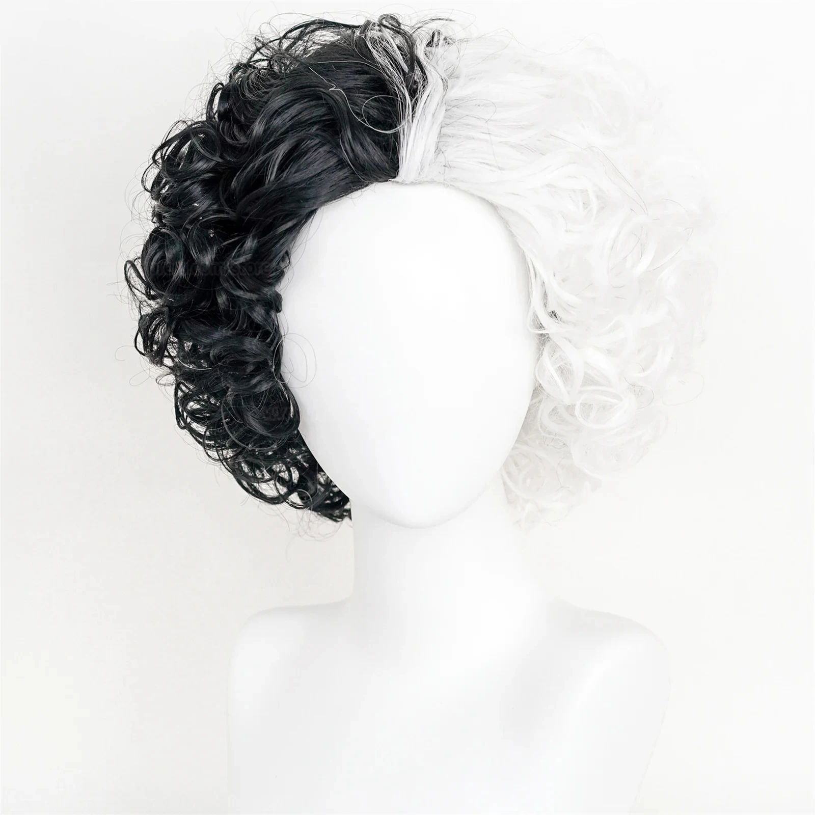 Wig Cosplay Anime Cruella de V - Cosplay Anime White Hair ulasan dan harga