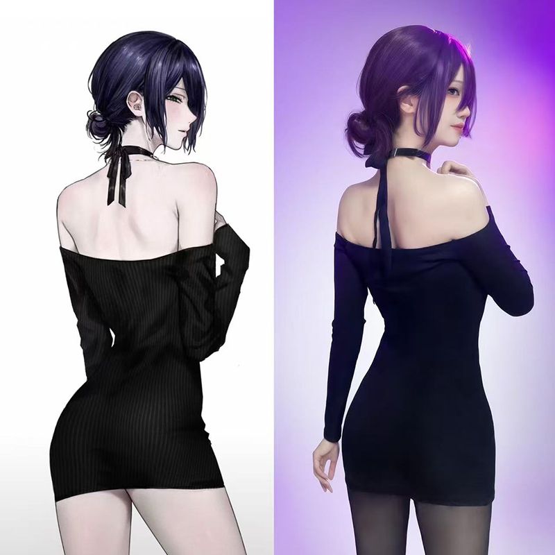 Kostum Cosplay Anime Chainsaw  - Anime Cosplay Black Girl ulasan dan harga