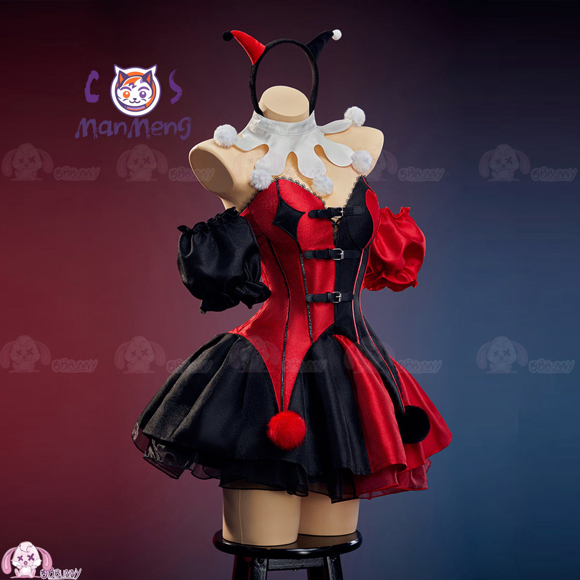 Rok Pinggang Gothic Lolita Bad - Anime Cosplay Red ulasan dan harga