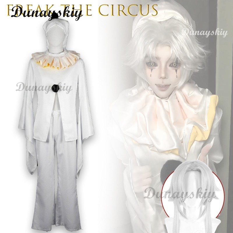Kostum Cosplay Badut Putih Pie - Cosplay Anime White Hair ulasan dan harga