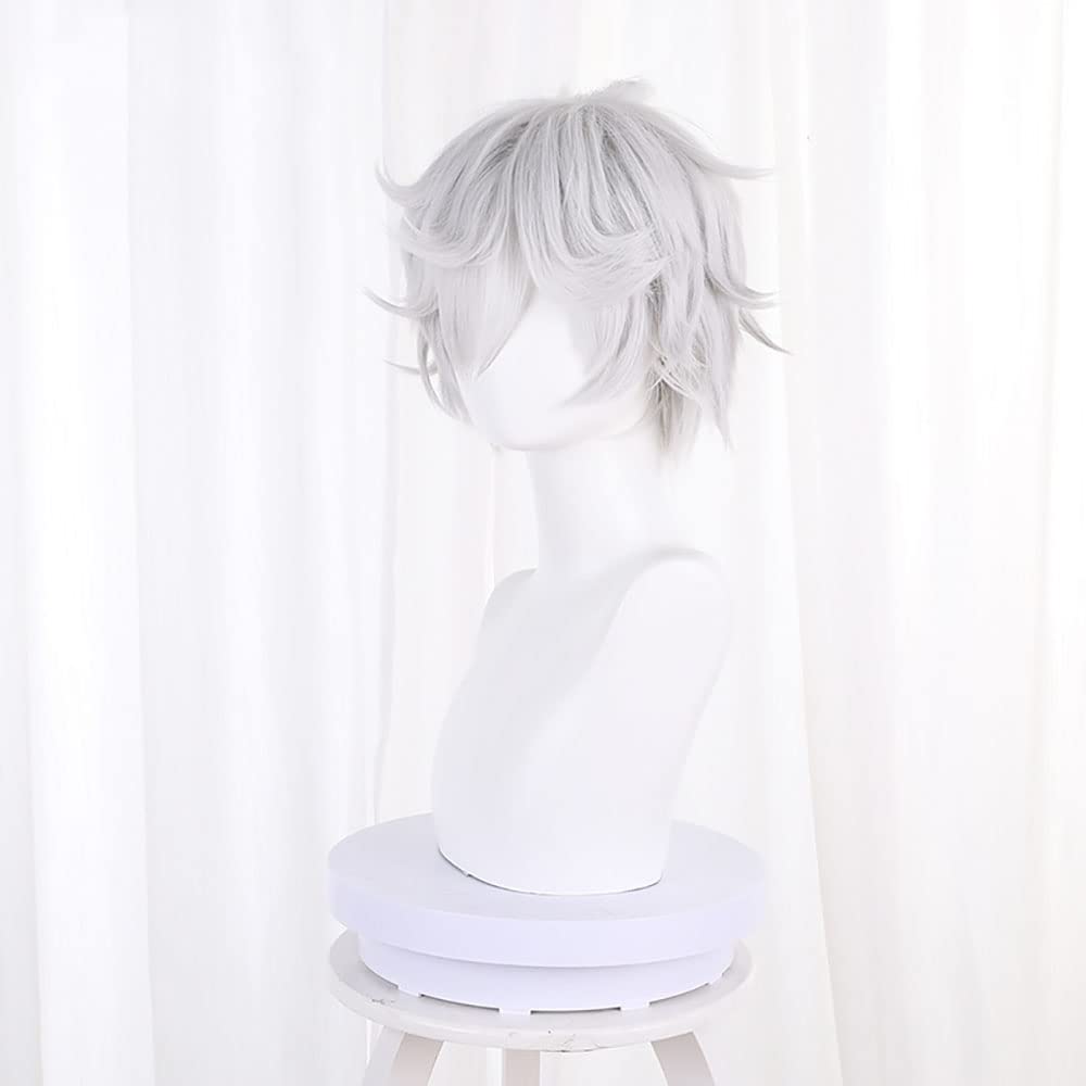 Gabimaru Wig Cosplay pria, kos - Cosplay Anime White Hair ulasan dan harga