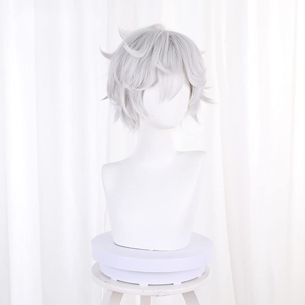 Gabimaru Wig Cosplay pria, kos - Cosplay Anime White Hair ulasan dan harga