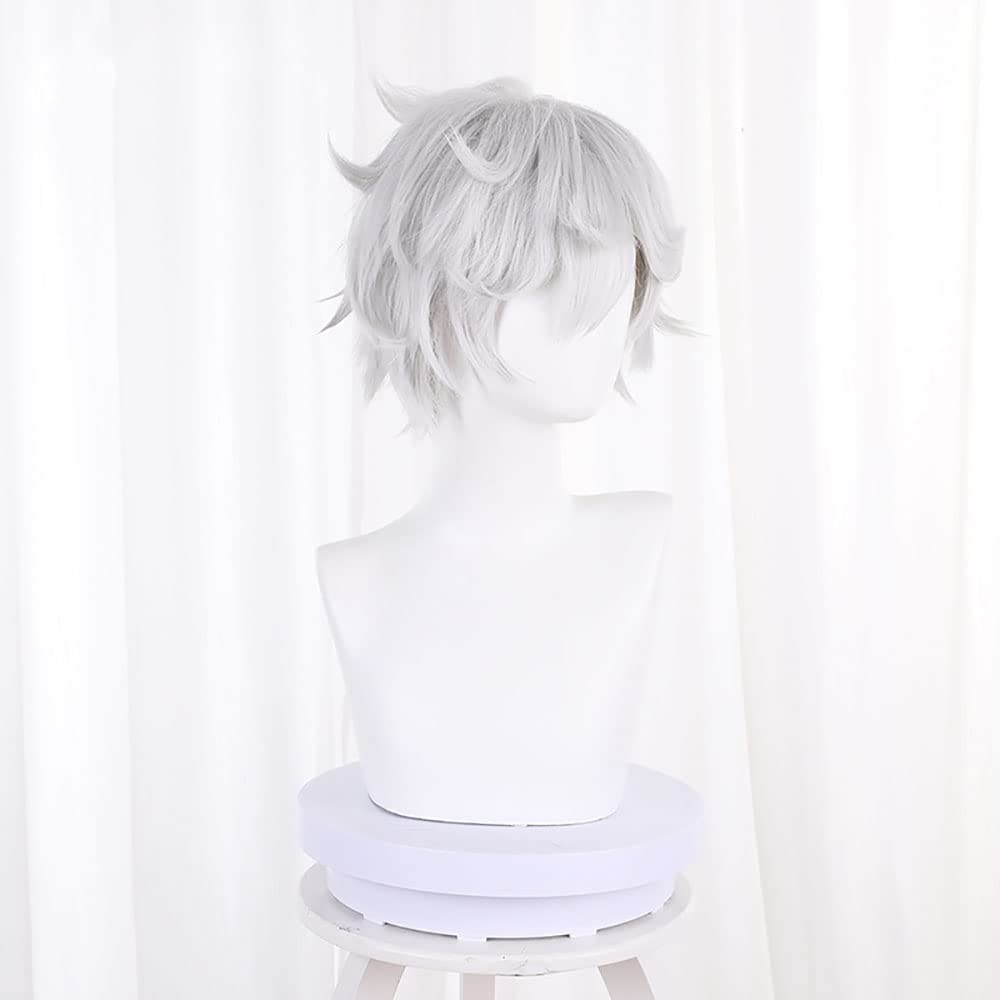 Gabimaru Wig Cosplay pria, kos - Cosplay Anime White Hair ulasan dan harga