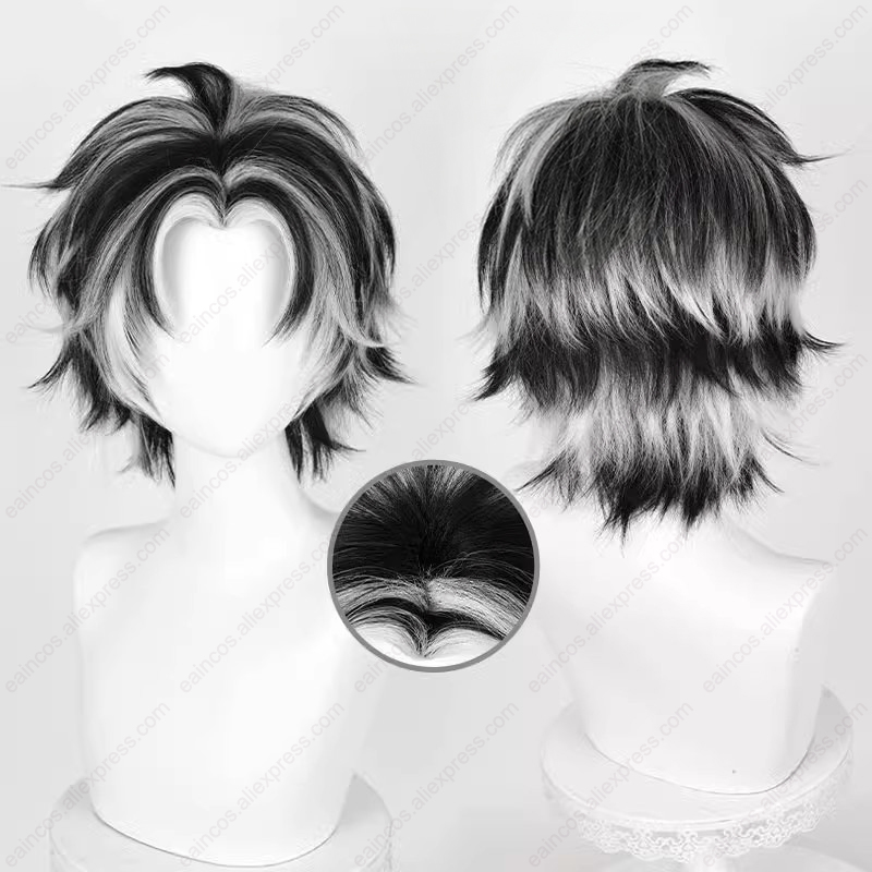 Kotaro Bokuto Wig Cosplay 30cm - Cosplay Anime White Hair ulasan dan harga