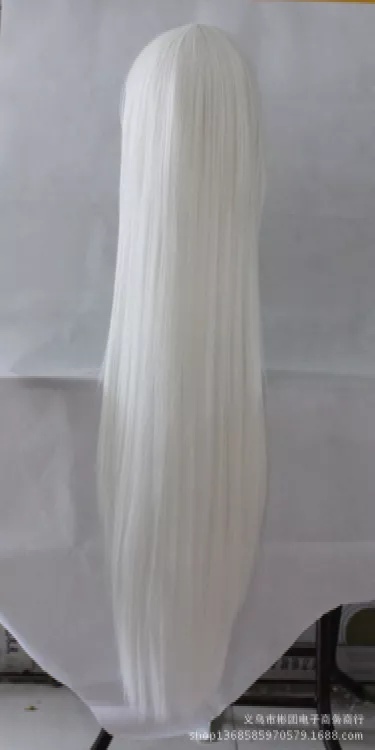 Wig Cosplay Panjang 100Cm Touh - Cosplay Anime White Hair ulasan dan harga